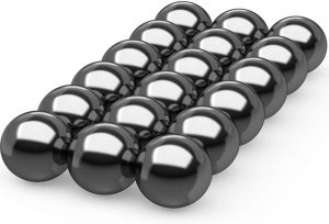 Anzmtosn Large Magnets 18 PCS Hematite Magnetic Stones, Neat Polished Magnets for Home Office Kids, Refrigerator Or Neat Party Gift, Metal Black