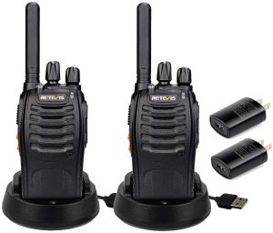  Retevis H-777 Two Way Radio Rechargeable 16CH 2 Way Radio Portable Outdoor Long Range Walkie Talkies with LED Flashlight Radios(Black, 2 Pack)