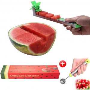 Yueshico Stainless Steel Watermelon Slicer Cutter Knife Corer Fruit