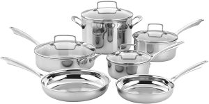 Cuisinart TPS-10 10 Piece Classic Tri-ply Stainless Steel